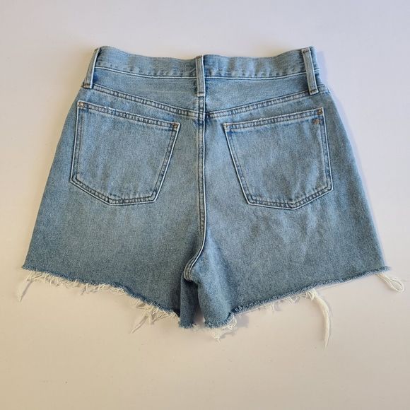 Madewell Mom Jean Short Women's Size 27 Cutoff Distressed Blue Denim - Picture 2 of 12